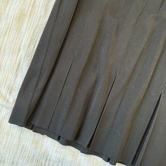 Exclusively Misook Petite‎ Knit Black Pleated Skirt Womens medium A line - Picture 4 of 7